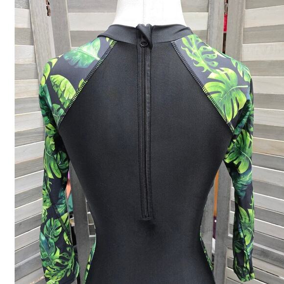 Rash Guard Long Sleeve One Piece Swimsuit UV Sun Protection Swimwear | Small - Picture 7 of 11